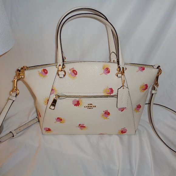 Coach C5838 Pop Floral Prairie Satchel Crossbody Handbag